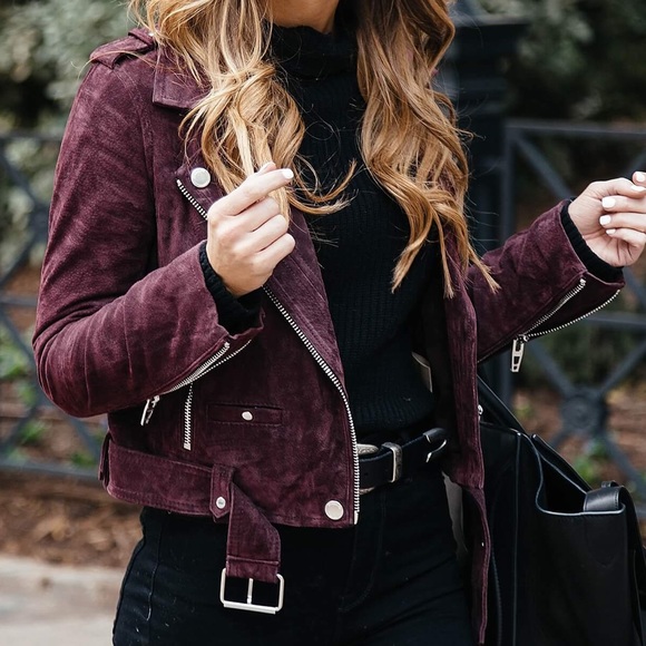 plum moto jacket